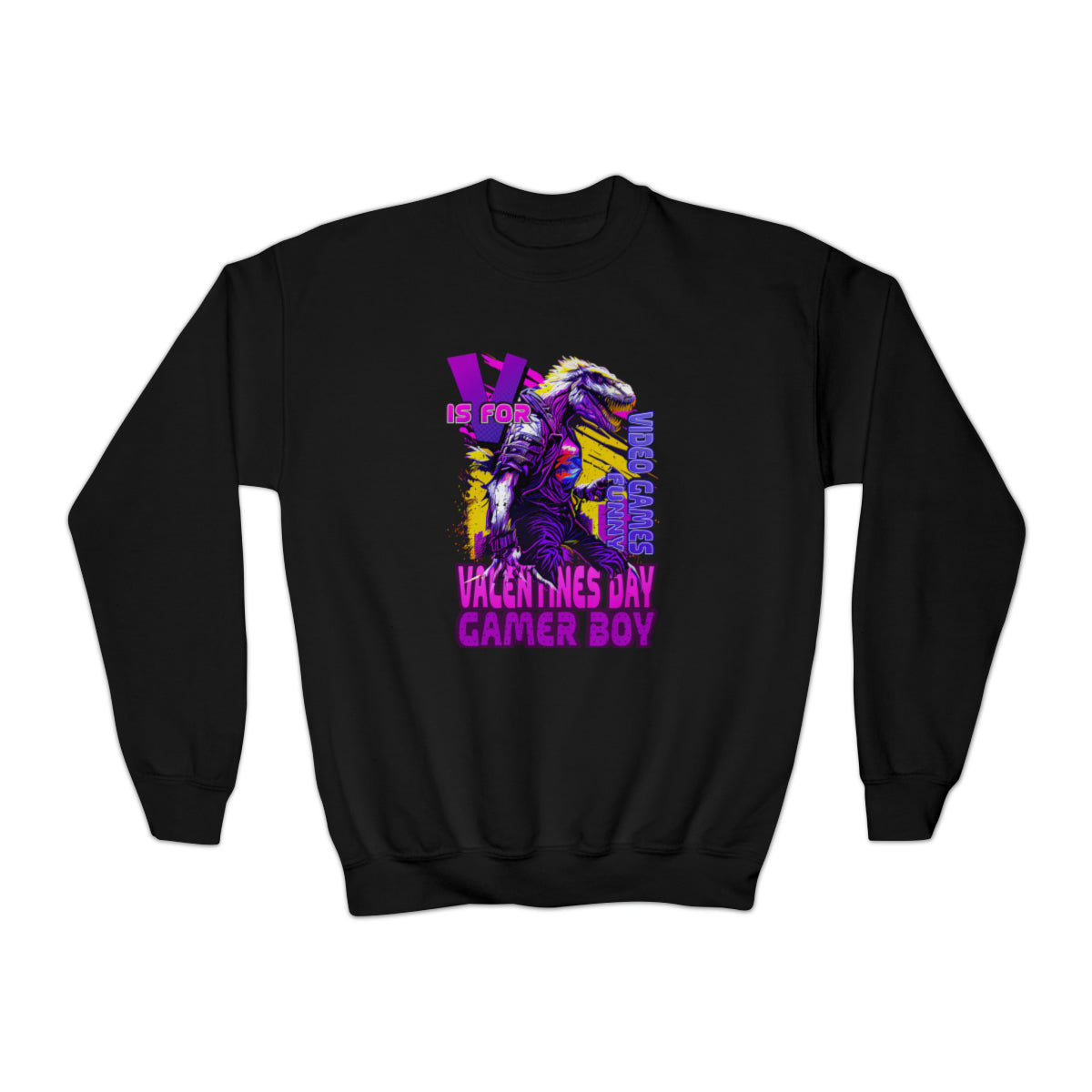 V Is For Valentines: The Fun And Funny Gamer Crewneck Sweatshirt