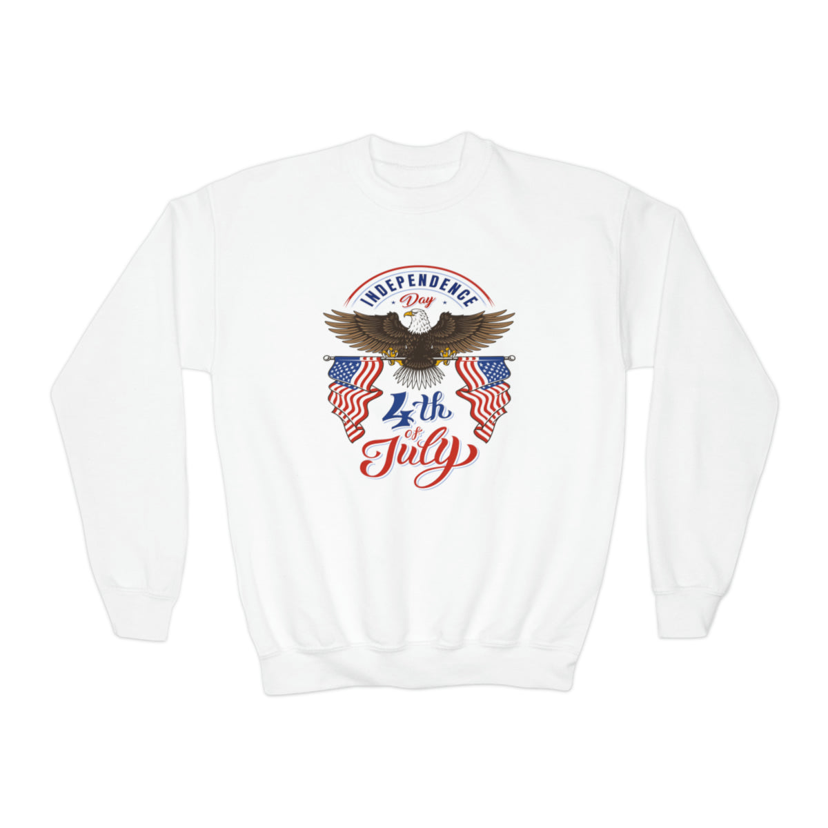 USA Fireworks 4th Of July Flag America Patriotic Crewneck Sweatshirt