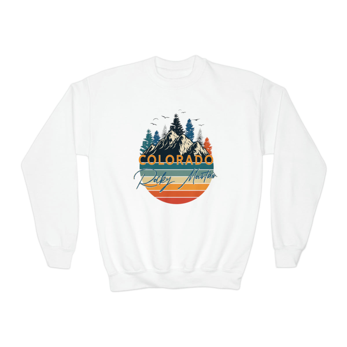 Colorado Retro Vintage Mountains Nature Hiking Crewneck Sweatshirt