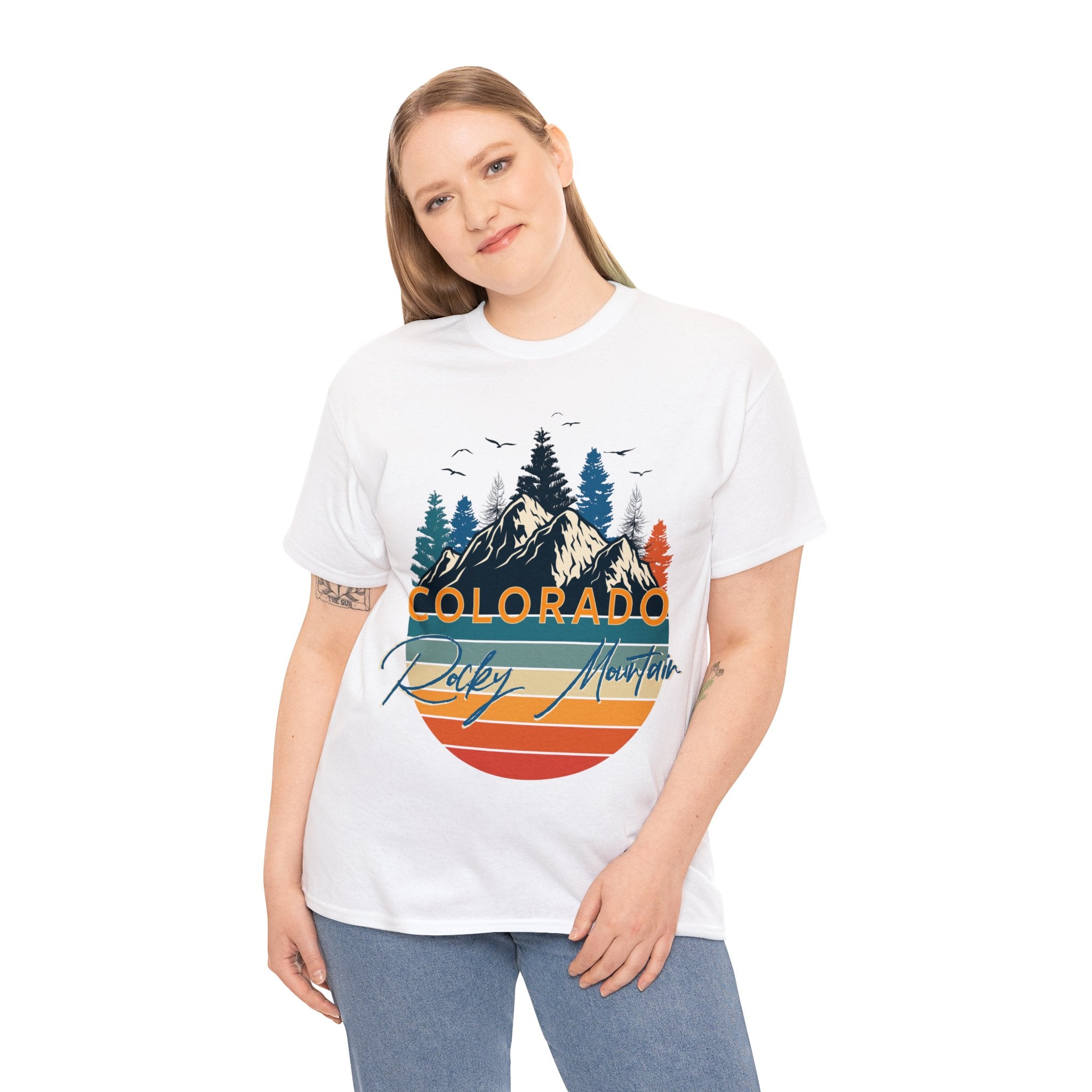 Colorado Retro Vintage Mountains Nature Hiking T-Shirt