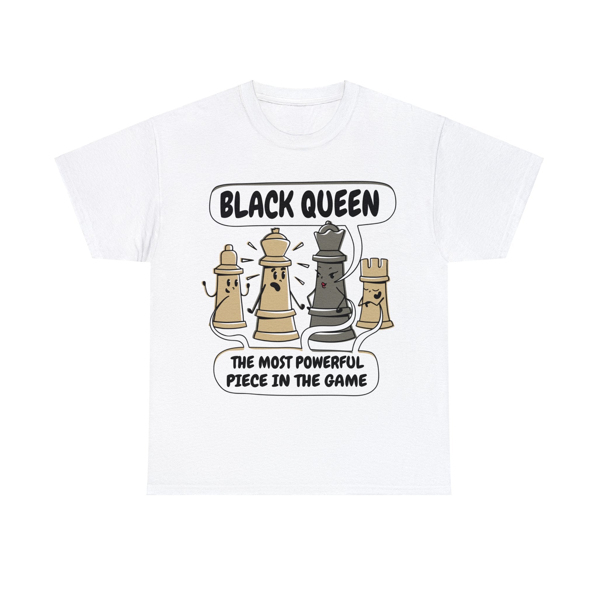 Womens Black Queen Most Powerful Chess African T-Shirt