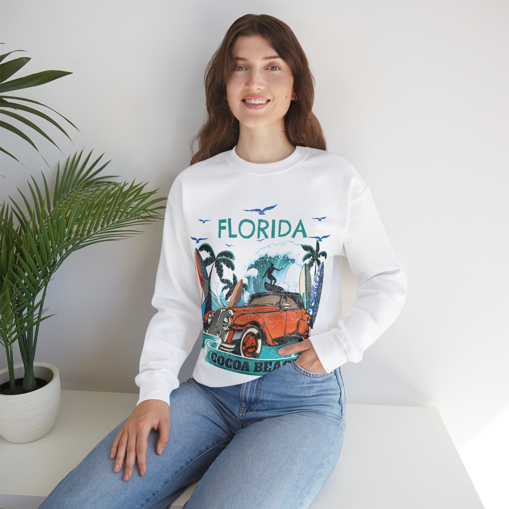 Fun Family Vacation Cocoa Florida Beach Best Crewneck Sweatshirt