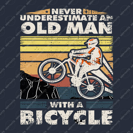 Never Underestimate An Old Man With A Dirt Bike Crewneck Sweatshirt