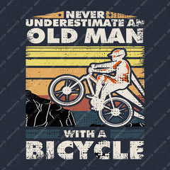 Never Underestimate An Old Man With A Dirt Bike Crewneck Sweatshirt