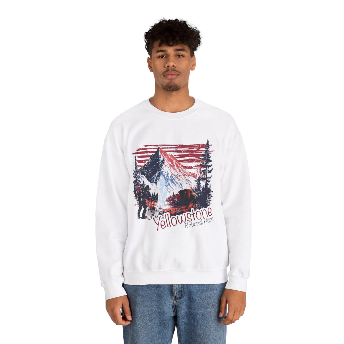 Hike, Camp, And Explore With Yellowstone National Park Crewneck Sweatshirt