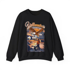 Yellowstone National Park Vibrant Sunset Over A Tranquil Lake Crewneck Sweatshirt