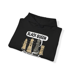 Womens Black Queen Most Powerful Chess African Hoodie