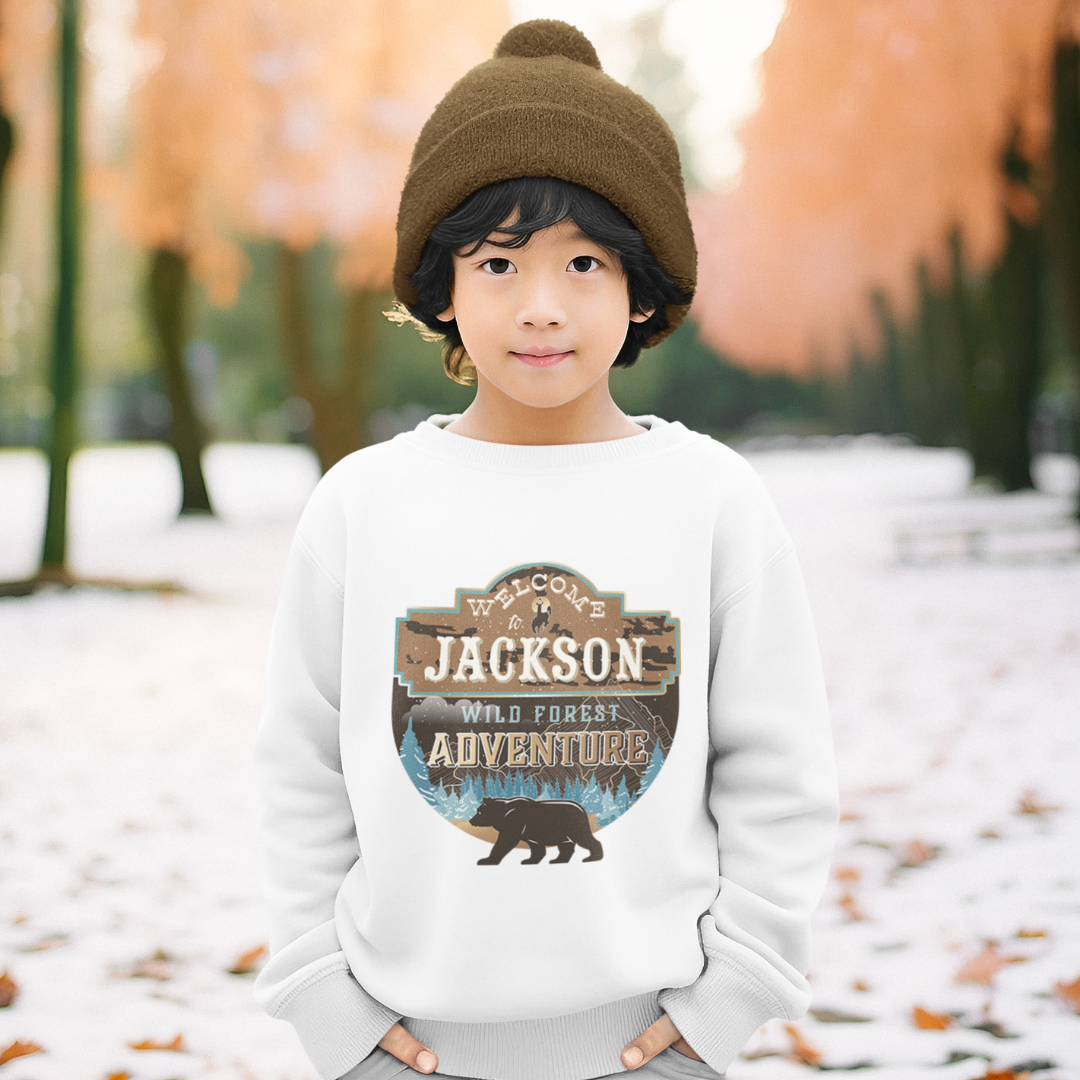 Welcome To Jackson Wyoming Adventure Lovers Crewneck Sweatshirt