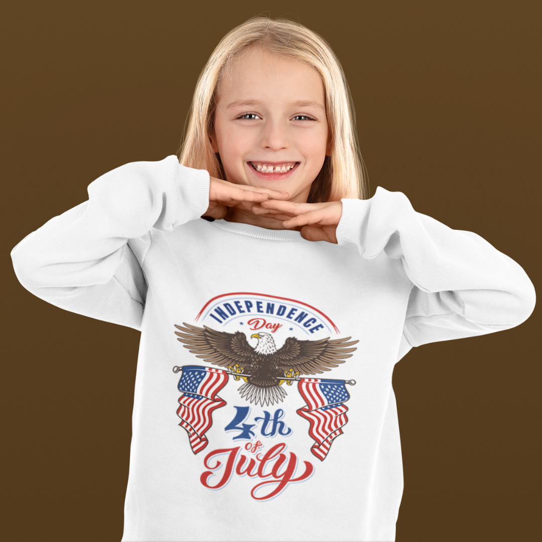 USA Fireworks 4th Of July Flag America Patriotic Crewneck Sweatshirt