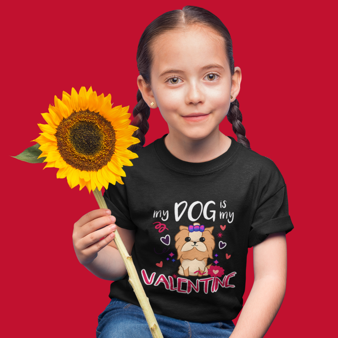 My Dog is My Valentine Funny Puppy For Dog Lover T-Shirt