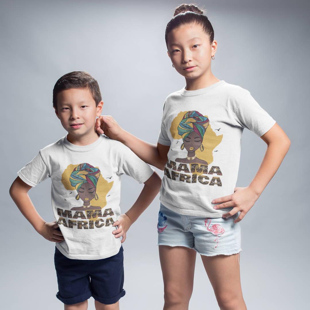 Mama Africa Map & Face Funny Top T-Shirt