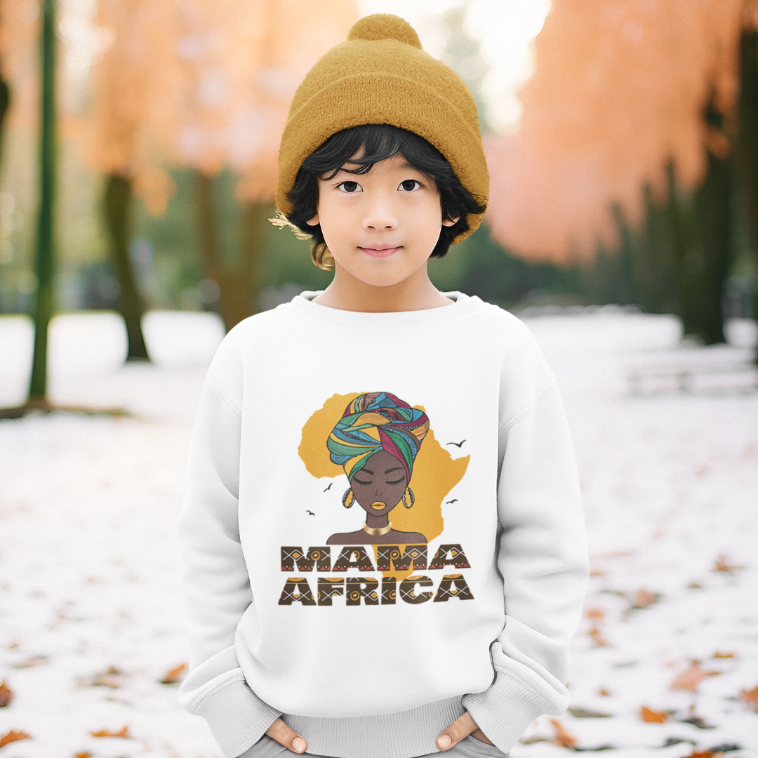 Mama Africa Map & Face Funny Top Crewneck Sweatshirt